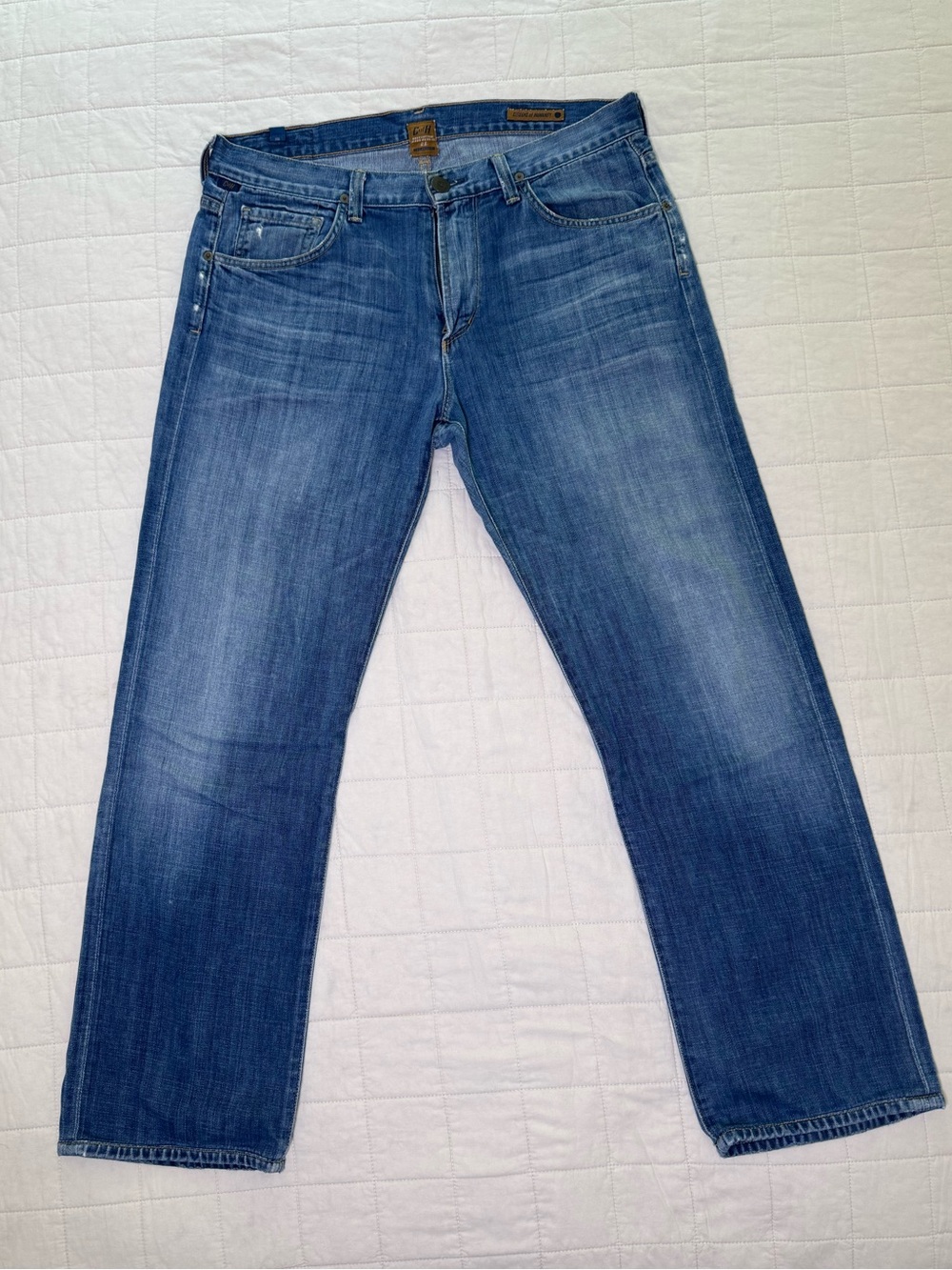Citizens Of Humanity Medium Blue Straight-Leg Jeans